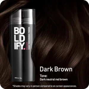 BOLDIFY Hair Fibers for Thinning Hair (DARK BROWN) Undetectable & Natural - Giant 28g Bottle - Completely Conceals Hair Loss in 15 Sec - Hair Thicken
