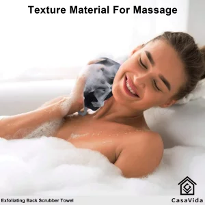 Back Scrubber For Shower Nylon Bath Towel Shower Back Washer Exfoliating Washcloth Rear Scrub Japanese Stretchable Pull Back Strap Wash Cloth Scrubbe