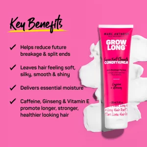 Marc Anthony Strengthening Conditioner, Grow Long - Anti-Frizz, Anti-Breakage & Nourishing Formula For Split Ends, & Hair Growth - Biotin, Vitamin E,