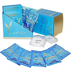 PURA D'OR Hair Thinning Therapy Intense Moisturizing Biotin Masque 1.2oz 8-Pack (9.6oz) Deeply Hydrating Treatment Hair Mask with Caffeine, Catalase