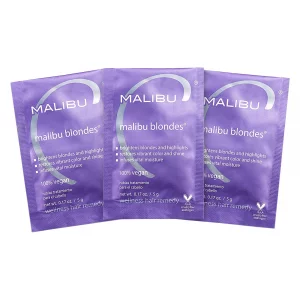 Malibu C Blondes Wellness Remedy (3 Packets) - Removes Discoloration From Blonde Hair - Brightening Blonde Remedy For Moisturized, Vibrant Strands