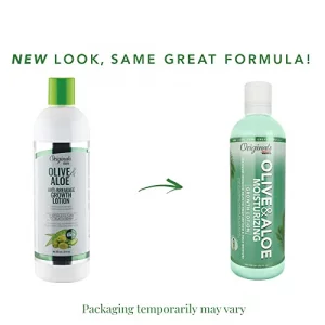 Originals by Africa's Best Olive & Aloe Moisturizing Growth Lotion, Ultimate Hydration Finishing Step, For All Hair Types and Textures, Petroleum & M