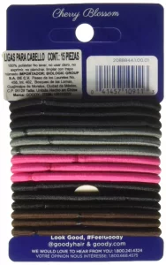Goody WoMens Ouchless Braided Elastics, Cherry Blossom, 15 Count