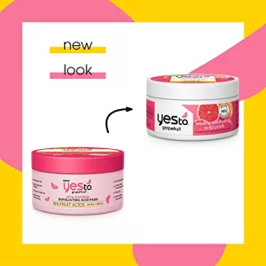Yes To Grapefruit Weekly Acid Pads, Brightening & Exfoliating Treatment That Glows Skins, Improves Tone & Texture, With Antioxidants, AHAs & BHAs, Na