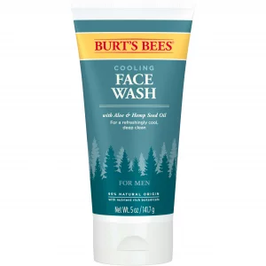 Burt'S Bees Cooling Face Wash With Aloe & Hemp, For Men, 5 Ounces
