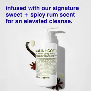 Malin + Goetz Hand + Body Wash, Rum, 8.5 Fl Oz