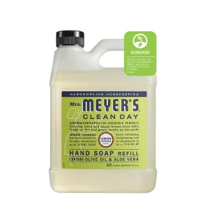 Mrs. Meyer's Hand Soap Refill, Made with Essential Oils, Biodegradable Formula, Lemon Verbena, 33 fl. oz