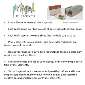 Primal Elements Rain Scent Soap Loaf, Blue, 5 Pound