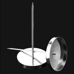 Stainless Steel Invoice Fork Memo Holder - Paper Bill Spindle For Restaurant & Office Receipt Organization