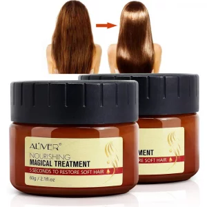 Nifeishi Magical Keratin Hair Treatment Mask, 2Pcs Advanced Molecular Hair Roots Treatment Professtional Hair Conditioner, 5 Seconds To Restore Soft