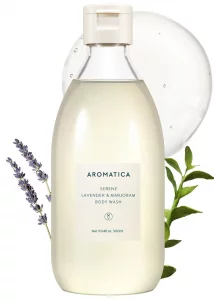 AROMATICA Serene Body Wash Lavender & Marjoram 10.14oz / 300ml, Vegan, Daily In-Shower Wash Blended w/Naturally Derived Scents
