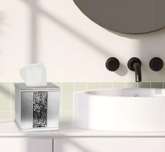 Popular Bath Silver Sinatra, Tissue Box