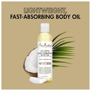 Sheamoisture Body Skin Care, Daily Hydration Body Oil With Virgin Coconut Oil & Shea Butter, Soften & Restore Radiant Healthy Glow To Dull Skin, Para