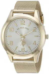U.S. Polo Assn. Classic Men's Quartz Metal and Alloy Watch, Color:Gold-Toned (Model: USC80376)