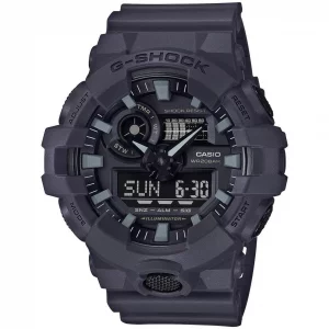 Casio Men's XL Series G-Shock Quartz 200M WR Shock Resistant Resin Color: Matte Grey (Model GA-700UC-8ACR)