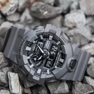 Casio Men's XL Series G-Shock Quartz 200M WR Shock Resistant Resin Color: Matte Grey (Model GA-700UC-8ACR)
