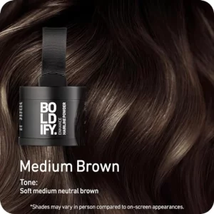 Boldify Hairline Powder Instantly Conceals Hair Loss, Root Touch Up Hair Powder, Hair Toppers For Women & Men, Hair Fibers For Thinning Hair, Root Co