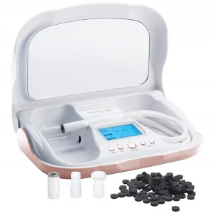 Trophy Skin MicrodermMD - At Home Microdermabrasion Kit - Anti Aging and Acne Treatment - Contains Real Diamond and Pore Extractor Tips to Rejuvenate