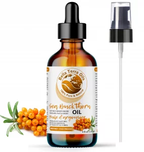 Bella Terra Oils Pure Sea Buckthorn Oil 4Oz, Enhances Hair And Skin Appearance, Rich In Nutrients, Non-Greasy, Quick Absorbing