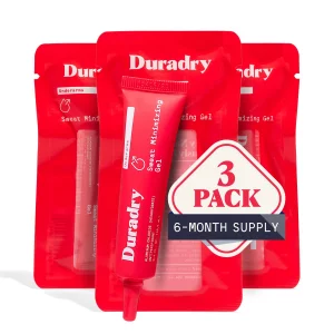 Duradry PM Antiperspirant Gel - Prescription Strength Antiperspirant Gel for Women and Men- Unscented, 0.4 Fl Oz (Pack of 3)