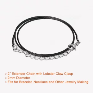 Paxcoo 50Pcs Necklace Cord With Clasp Bulk For Necklace Bracelet Jewelry Making Multicolor