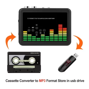 BlumWay Bluetooth Reproductor de Casete Retro portátil, convertidor de Casete de música de Audio Digital, grabadora de Casete Am/FM Radio estéreo con Altavoz y Conector para Auriculares