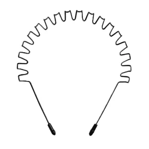 Lernou Metal Men Headbands Women Hair Bands, Unisex Black Wavy, Spring And Summer Outdoor Sports Headbands, Fashion Simple Elastic Non Slip Hair Acce