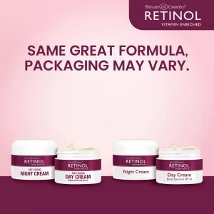 Retinol Anti-Aging, Vitamin Enriched Night Cream & Day Cream - Your 24 HOUR skincare duo that works day and night to give you younger-looking skin, 1