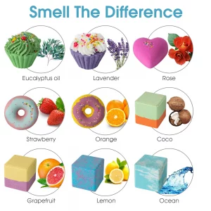 10 Bath Bombs for Kids, Bath Bomb Gift Set, Natural Bubble Bathbombs, Shea Butter Dry Skin Moisturize, Fizzy Spa Bath for Her Mom Women Kids Girls Gi