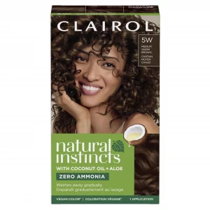 Clairol Natural Instincts Demi-Permanent Hair Dye, 5W Medium Warm Brown Hair Color, Pack of 1