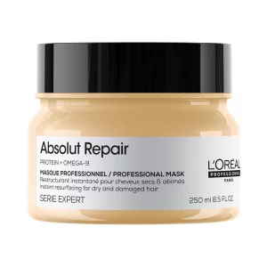 L'Oreal Professionnel Absolut Repair Hair Mask | Protein Treatment For Deep Nourishment | Hydrates, Repairs Damage & Adds Shine | For Dry & Damaged H