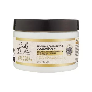 Carol'S Daughter Goddess Strength Repairing Cocoon Hydrating Hair Mask For Dry Damaged & Curly Hair, Restores Moisture, Made With Castor Oil, 12 Oz