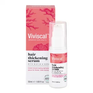 Viviscal Hair Thickening Serum, Instant Lightweight Hair Product, Leave-In Elixir For Thicker, Fuller Looking Hair, With Keratin & Biotin, 50Ml (1.69