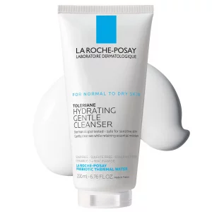 La Roche-Posay Toleriane Hydrating Gentle Facial Cleanser, Daily Face Wash with Ceramide and Niacinamide for Normal to Dry Sensitive Skin, Oil-Free,
