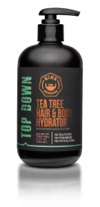 GIBS Top Down Hair and Body Hydrator, Tea Tree Moisturizer for Hair and Skin, 12 oz