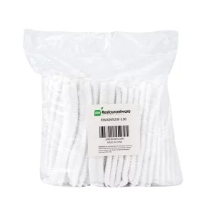 Restaurantware Clean Tek White Disposable Bouffant Cap Hair Net - 21