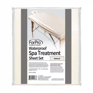 Forpro Waterproof Spa Treatment Polyester Massage Sheet Set, Machine-Washable, Ideal For Massage Tables, Includes Massage Fitted Sheet And Massage Fa