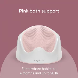 Angelcare Baby Bath Support (Pink) | Ideal for Babies Less than 6 Months Old