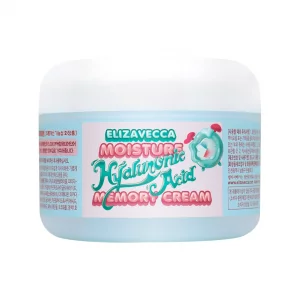 Elizavecca Moisture Hyaluronic Acid Memory Cream - Real Water Cream | Large Size Face Cream For Women | Wrinkle Improvement Function | Aqua Cream For