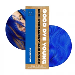 Good Dye Young Semi Permanent Blue Hair Dye (Blue Ruin) Uv Protective Temporary Hair Color Lasts 15-24+ Washes Conditioning Blue Hair Dye
