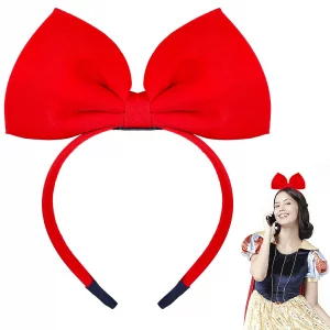 Bow Headband Red Bowknot Headband Christmas Big Bow Hair Hoop Cute Girls Kids Party Decoration Headdress Christmas Cosplay Costume Headwear Halloween