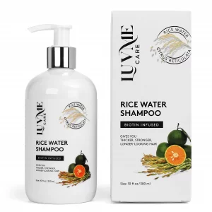 Luv Me Care Rice Water Hair Growth Shampoo With Biotin,Rice Water Hair Shampoo For Hair Growth For Thinning Hair And Hair Loss, All Hair Types, Men A