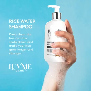 Luv Me Care Rice Water Hair Growth Shampoo With Biotin,Rice Water Hair Shampoo For Hair Growth For Thinning Hair And Hair Loss, All Hair Types, Men A