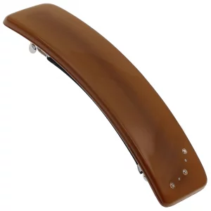 Camila Paris CP3443 French Hair Barrette Clip for Girls, Caramel, Rubberized Automatic Clasp Strong Hold Grip Hair Clips for Women, No Slip and Durab