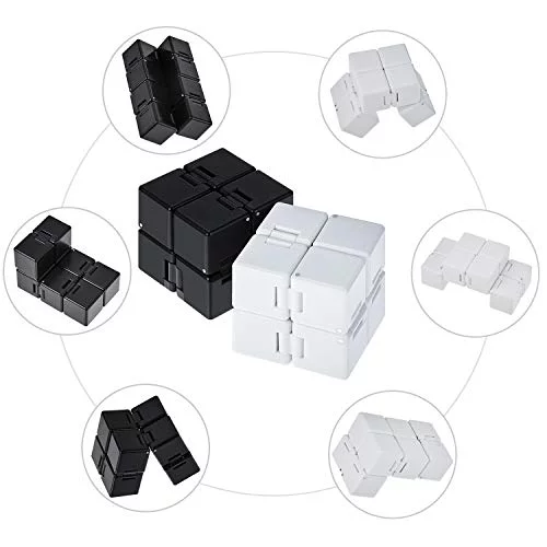 2 Packs Infinity Cube Toys Fidget Blocks Mini Infinity Cube Desk Toy ...