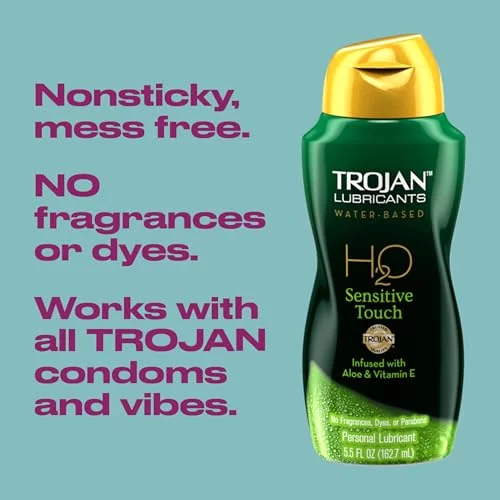 trojan lubricant gel Trojan Lubricant H2O Sensitive Touch Water-Based Lubricant Same-Day  Delivery