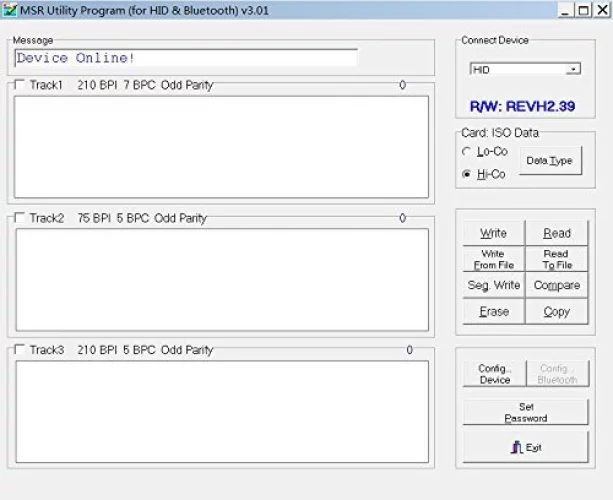 Def2 Software Deftun Msr605X Swipe Card Reader Writer Hico 3 Tracks