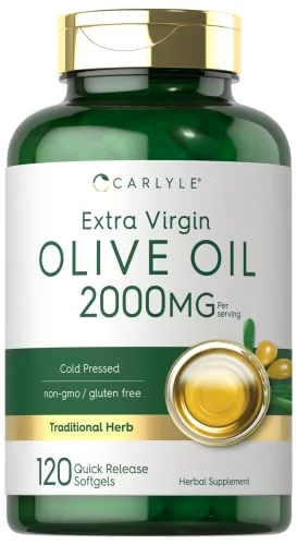 Olive Oil Supplement 2000Mg | 120 Softgels | Cold Pressed Extra