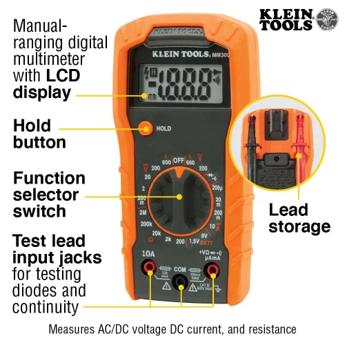 Klein Tools 69149P Electrical Test Kit With Digital Multimeter ...