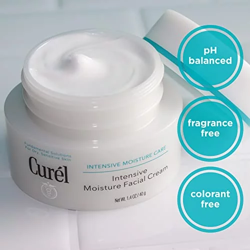 Curel Japanese Skin Care Intensive Face Moisturizer Cream, Face